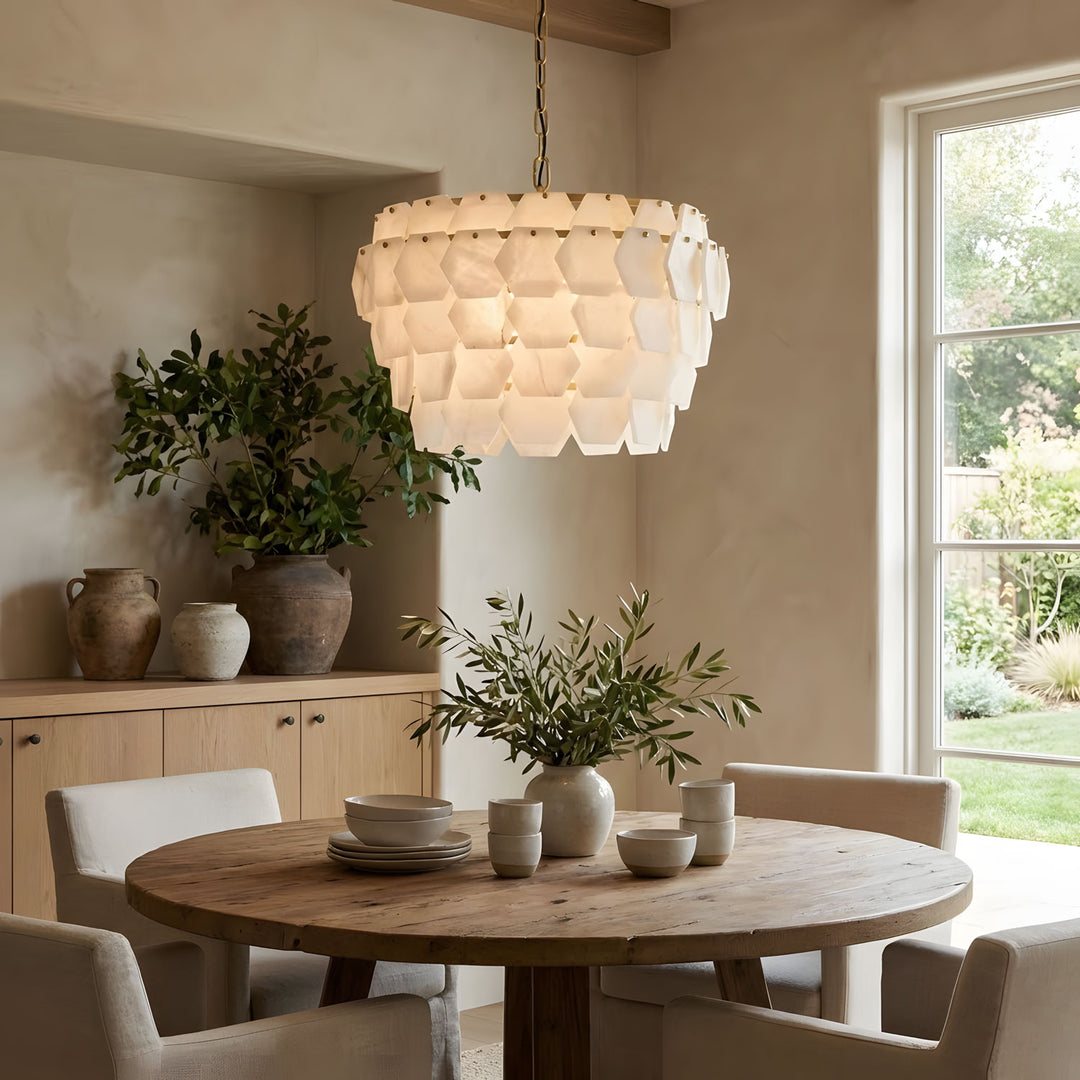 Hexa Cloud Alabaster Pendant Light - Vakkerlight