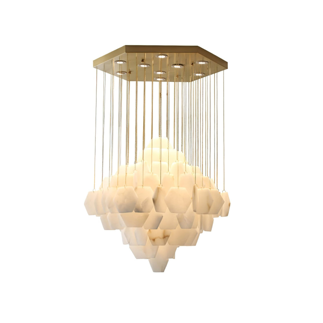 Hexa Alabaster Cascade Chandelier - Vakkerlight