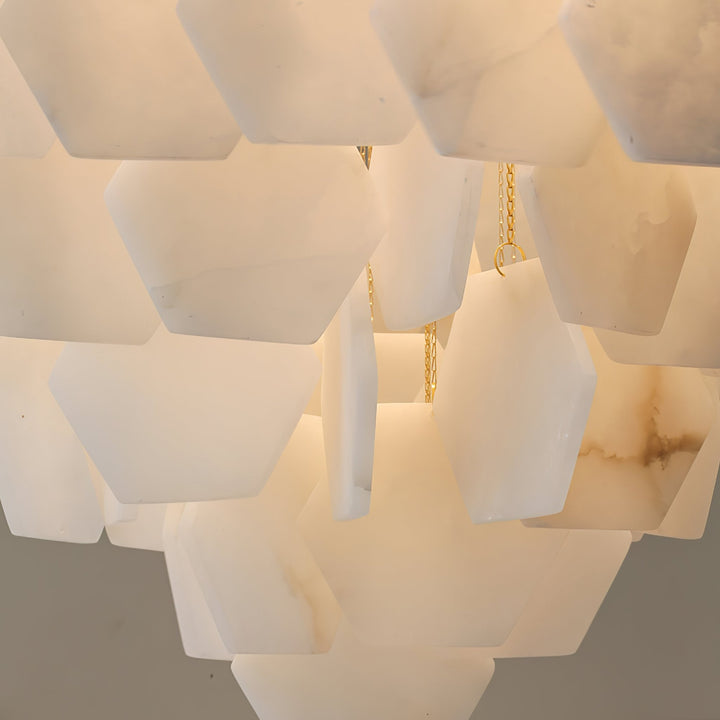 Hexa Alabaster Cascade Chandelier - Vakkerlight