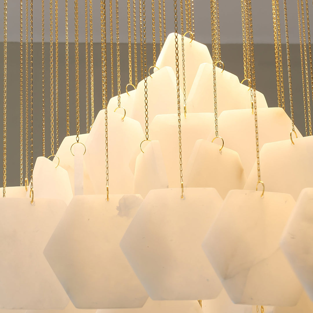 Hexa Alabaster Cascade Chandelier - Vakkerlight