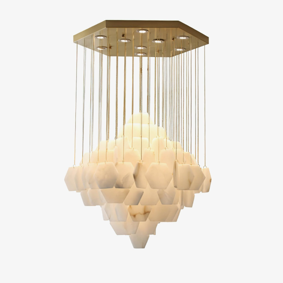 Hexa Alabaster Cascade Chandelier - Vakkerlight