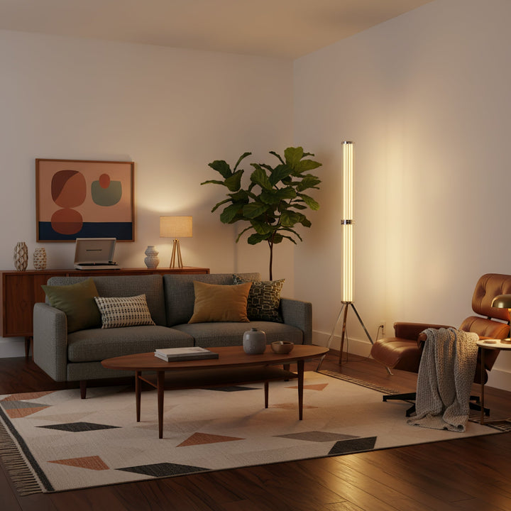 Hexagonal Glass Floor Lamp - Vakkerlight