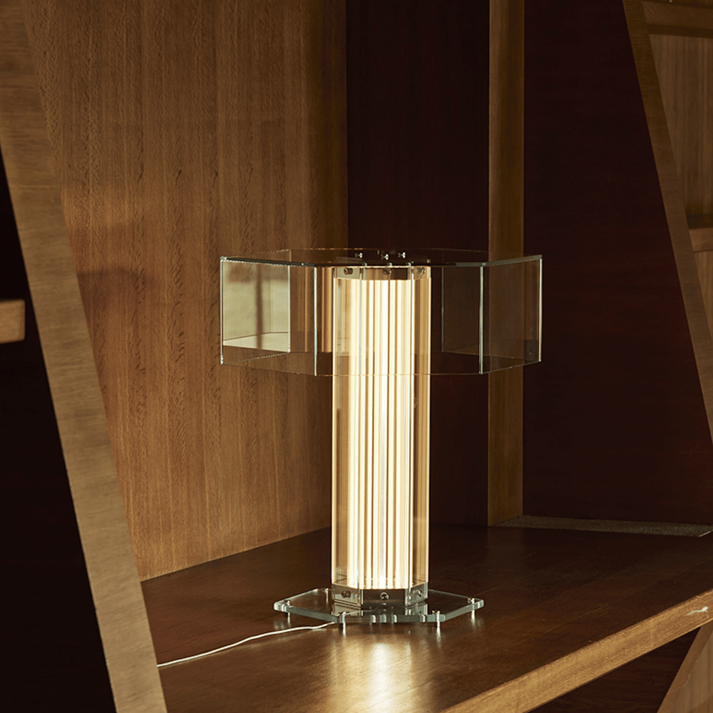 Hexagonal Glass Table Lamp - Vakkerlight