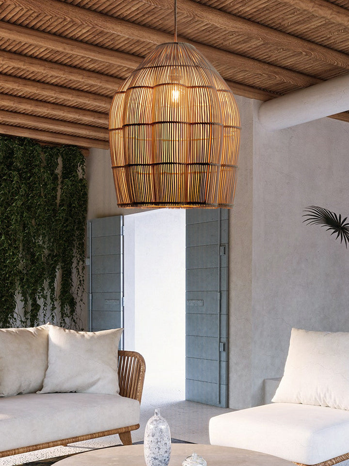 Hive Woven Rattan Pendant Lamp – detail 6