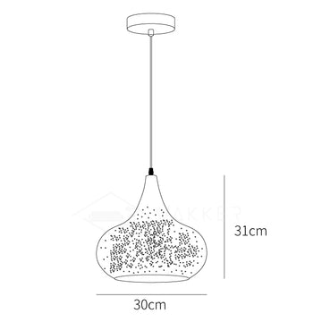 Hollow Industrial Pendant Lamp — Dimension drawings 4