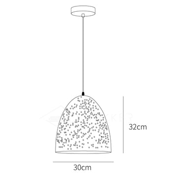 Hollow Industrial Pendant Lamp — Dimension drawings 5