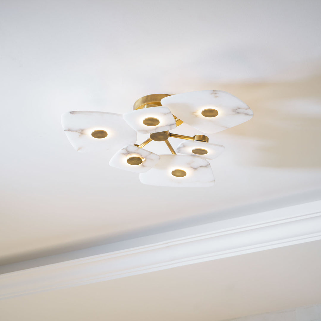 Holmdel Alabaster Ceiling Lamp - Vakkerlight