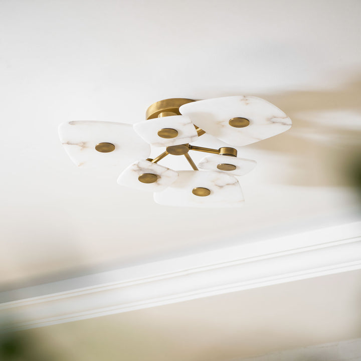 Holmdel Alabaster Ceiling Lamp - Vakkerlight