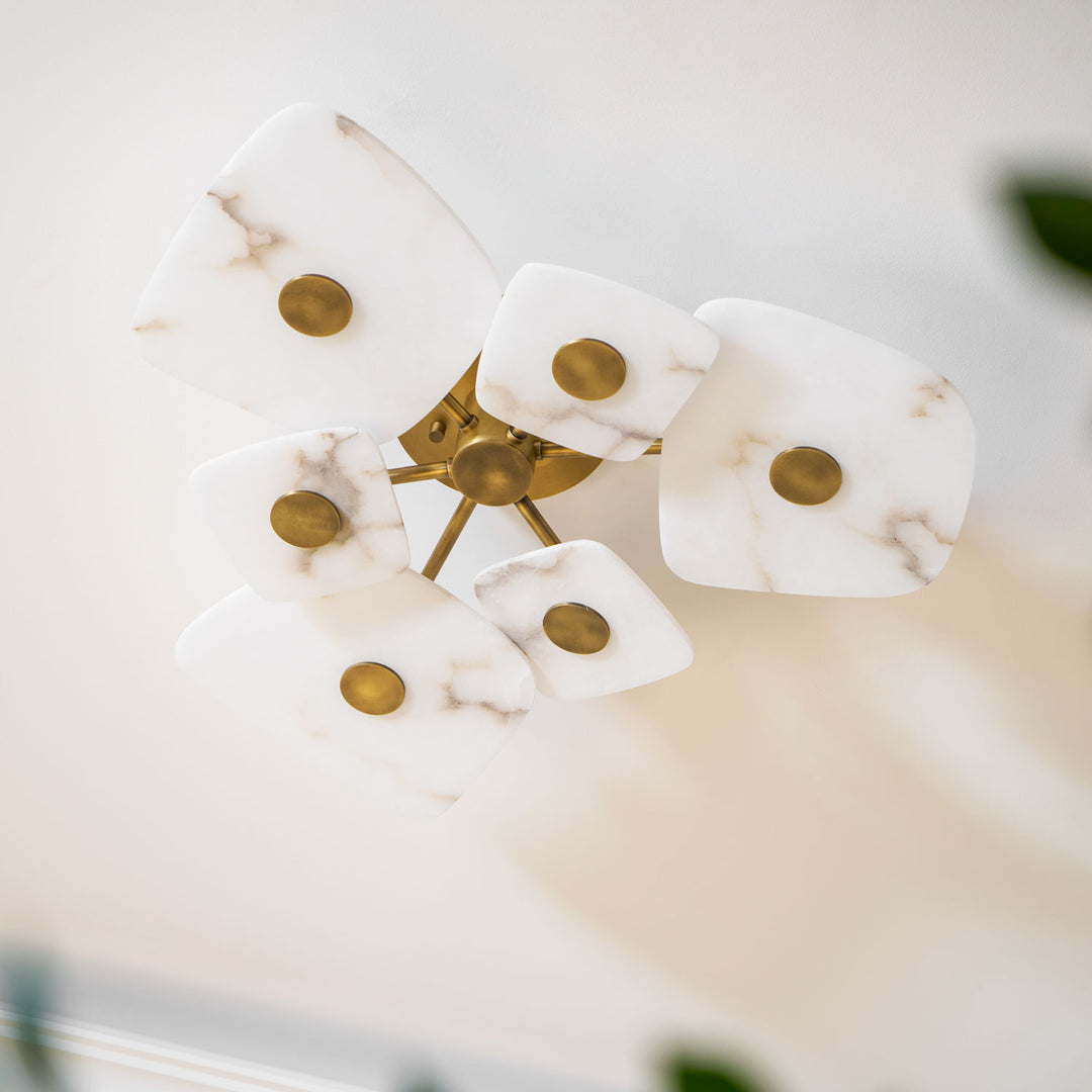 Holmdel Alabaster Ceiling Lamp - Vakkerlight