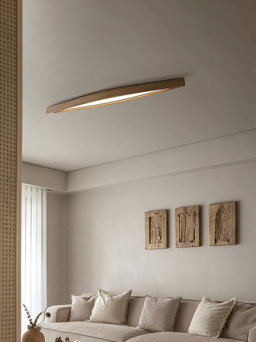 Horizon Linear Wood Ceiling Lamp - Vakkerlight