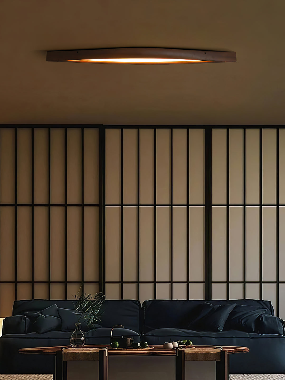 Horizon Linear Wood Ceiling Lamp - Vakkerlight