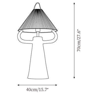 Luminária de Mesa Horns em Cerâmica — Dimension drawings 1