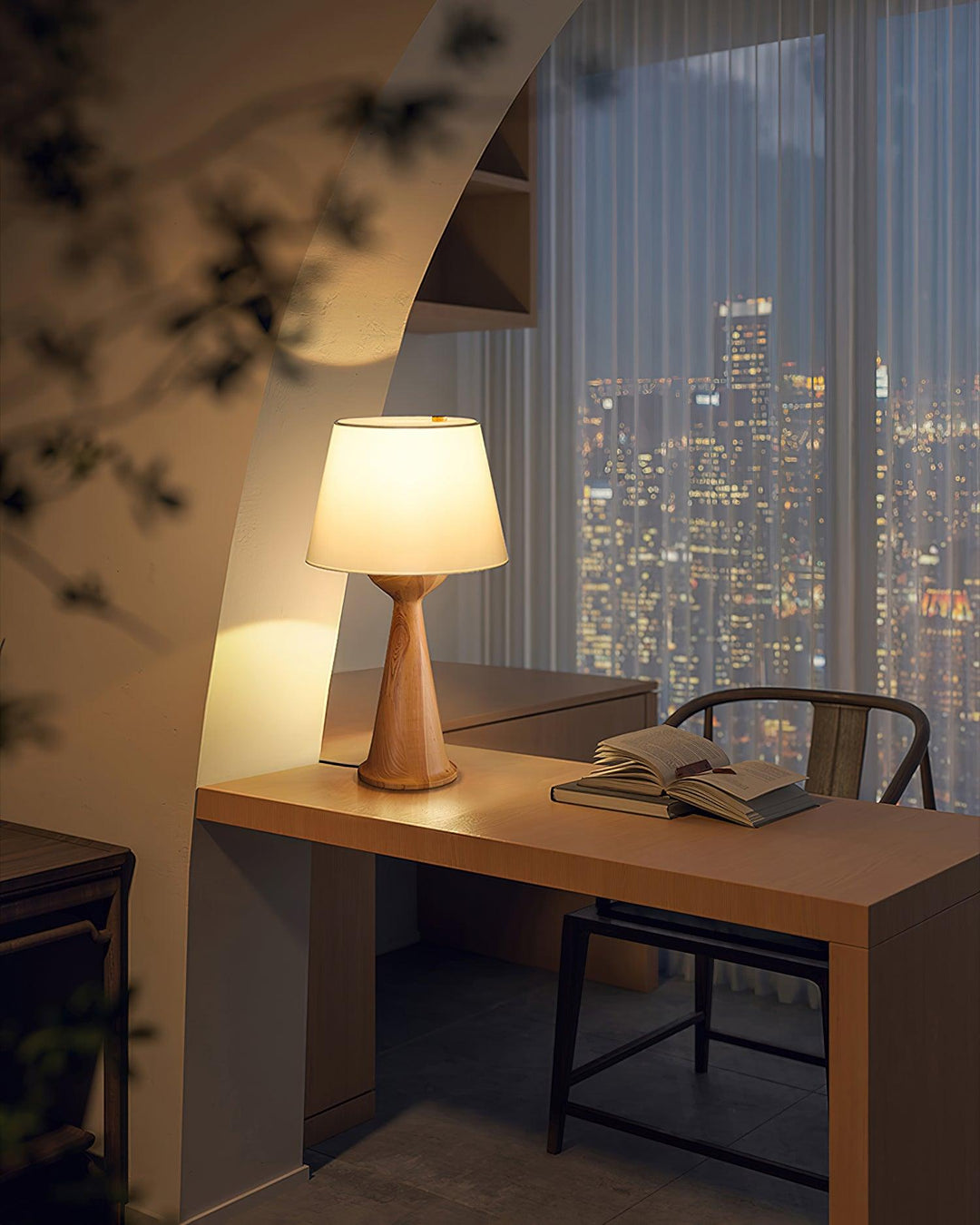 Hourglass Wood Table Lamp - Vakkerlight