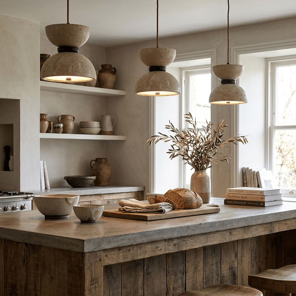 Hourglass Travertine Pendant Lamp - Vakkerlight