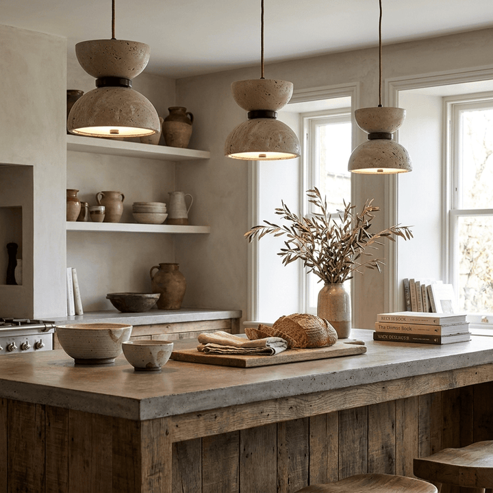 Hourglass Travertine Pendant Lamp - Vakkerlight
