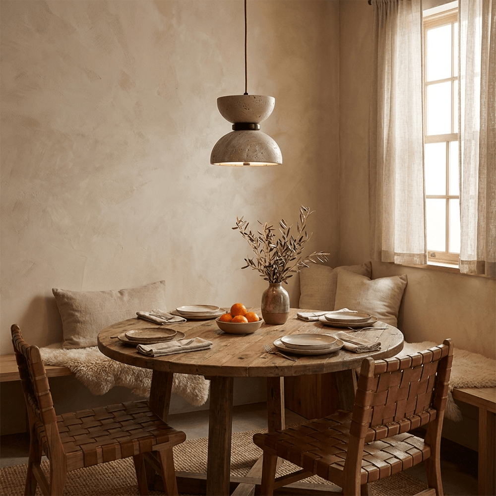 Hourglass Travertine Pendant Lamp - Vakkerlight