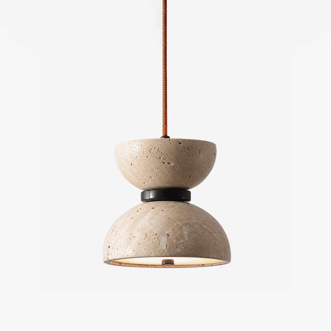 Hourglass Travertine Pendant Lamp - Vakkerlight