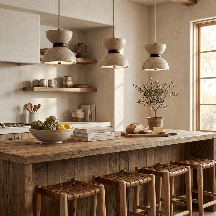 Hourglass Travertine Pendant Lamp - Vakkerlight