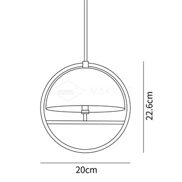 Lampe Suspendue Huan — Dimension drawings 1