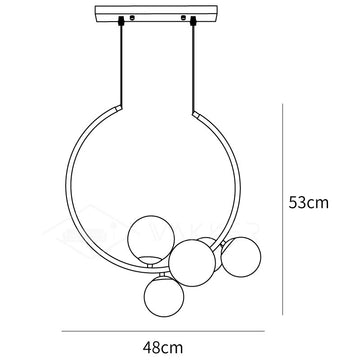 Lámpara colgante Glass Bubble — Dimension drawings 1