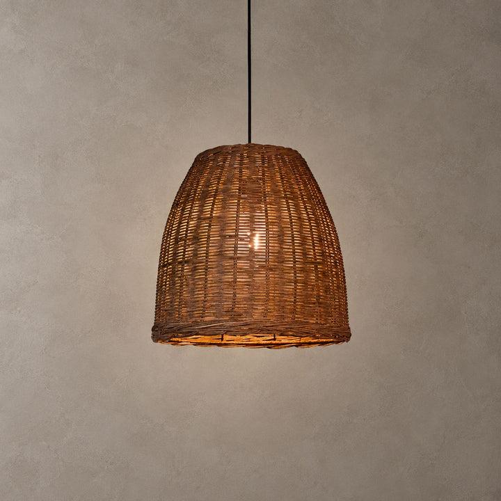 Suspension Hues en rotin