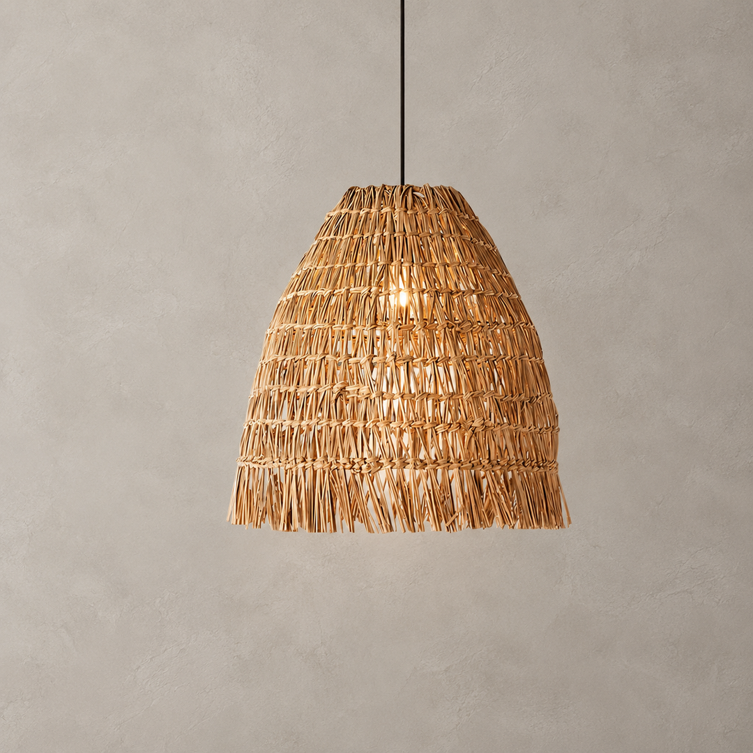 Suspension Hues en rotin