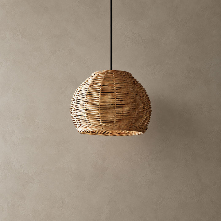 Suspension Hues en rotin