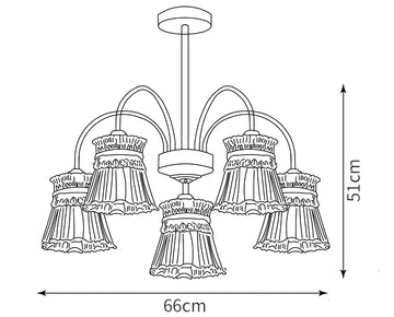 Ice Cream Crystal Chandeliers — Dimension drawings 2