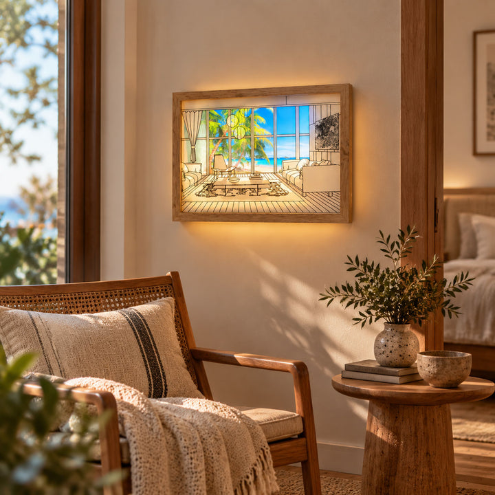 Lampe de Chevet Illuminée – Œuvre d&
