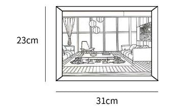 イルミネーテッド ベッドサイド アートランプ — Dimension drawings 1