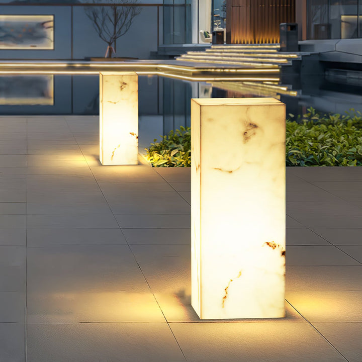 Imitation Marble Cube Outdoor Light - Vakkerlight