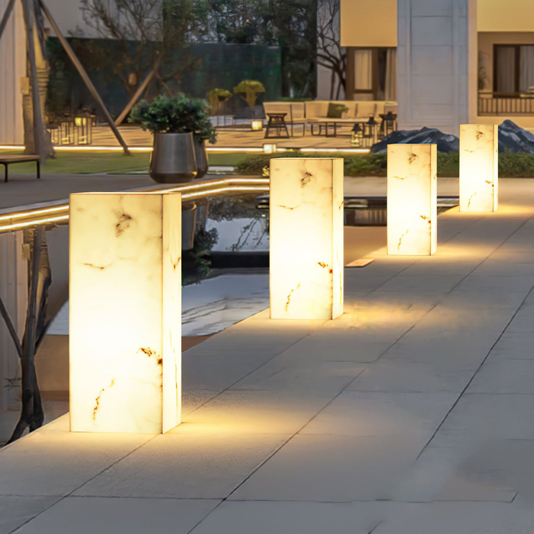 Imitation Marble Cube Outdoor Light - Vakkerlight