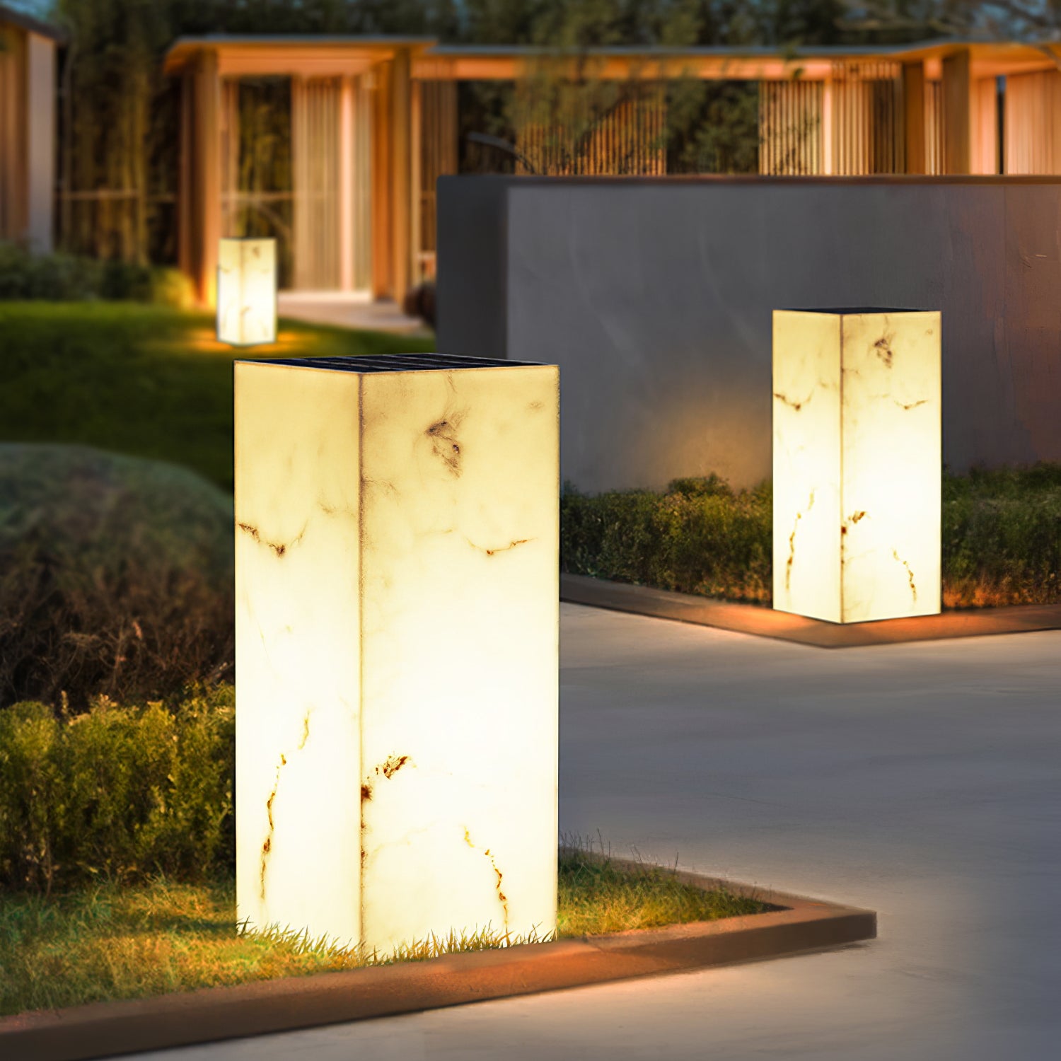 Imitation Marble Cube Outdoor Light – Vakkerlight
