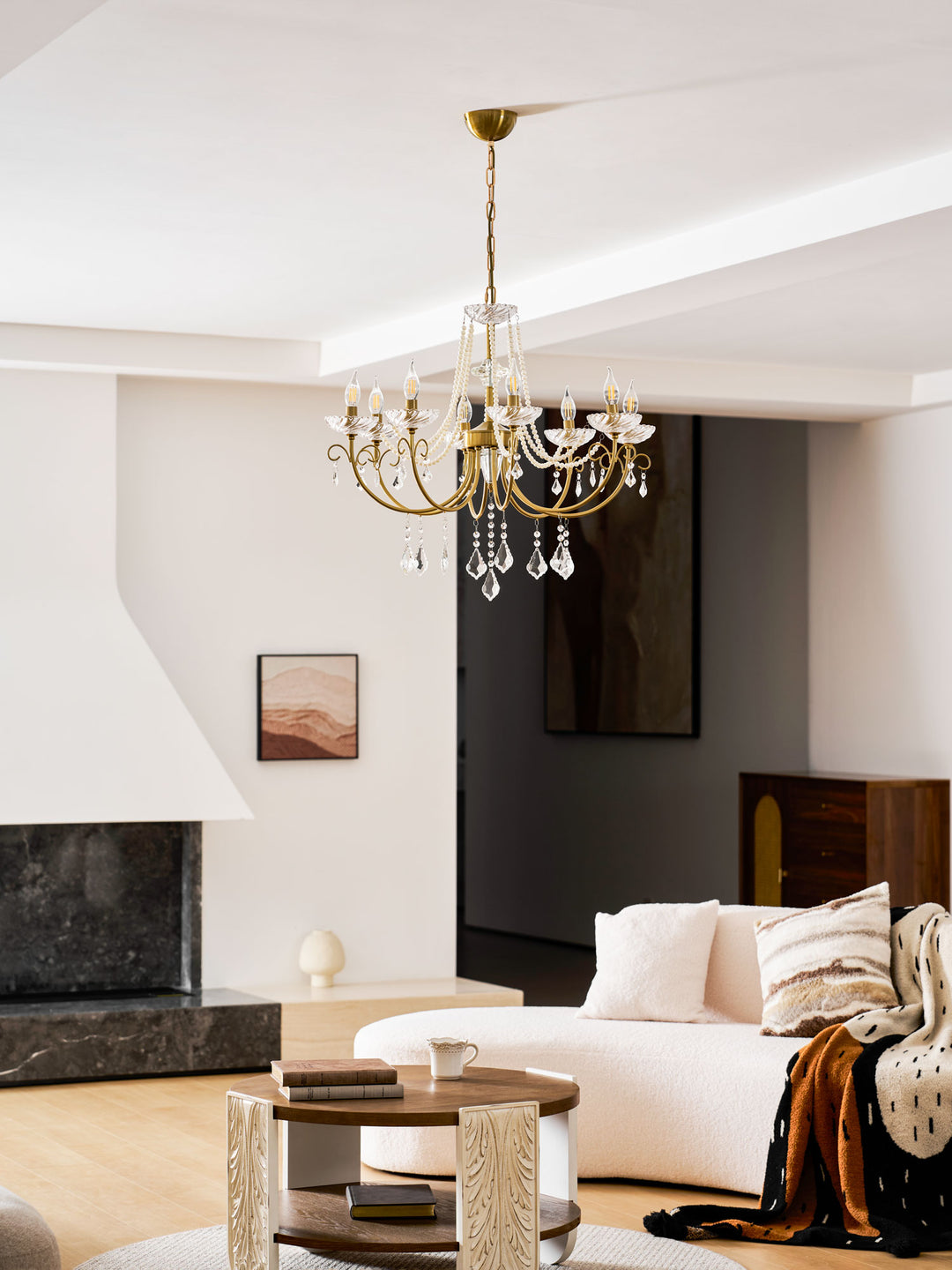 Imperial Pearl Crystal Chandelier - Vakkerlight