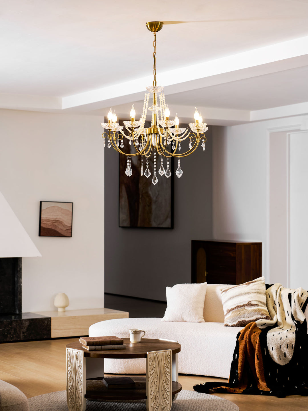 Imperial Pearl Crystal Chandelier - Vakkerlight