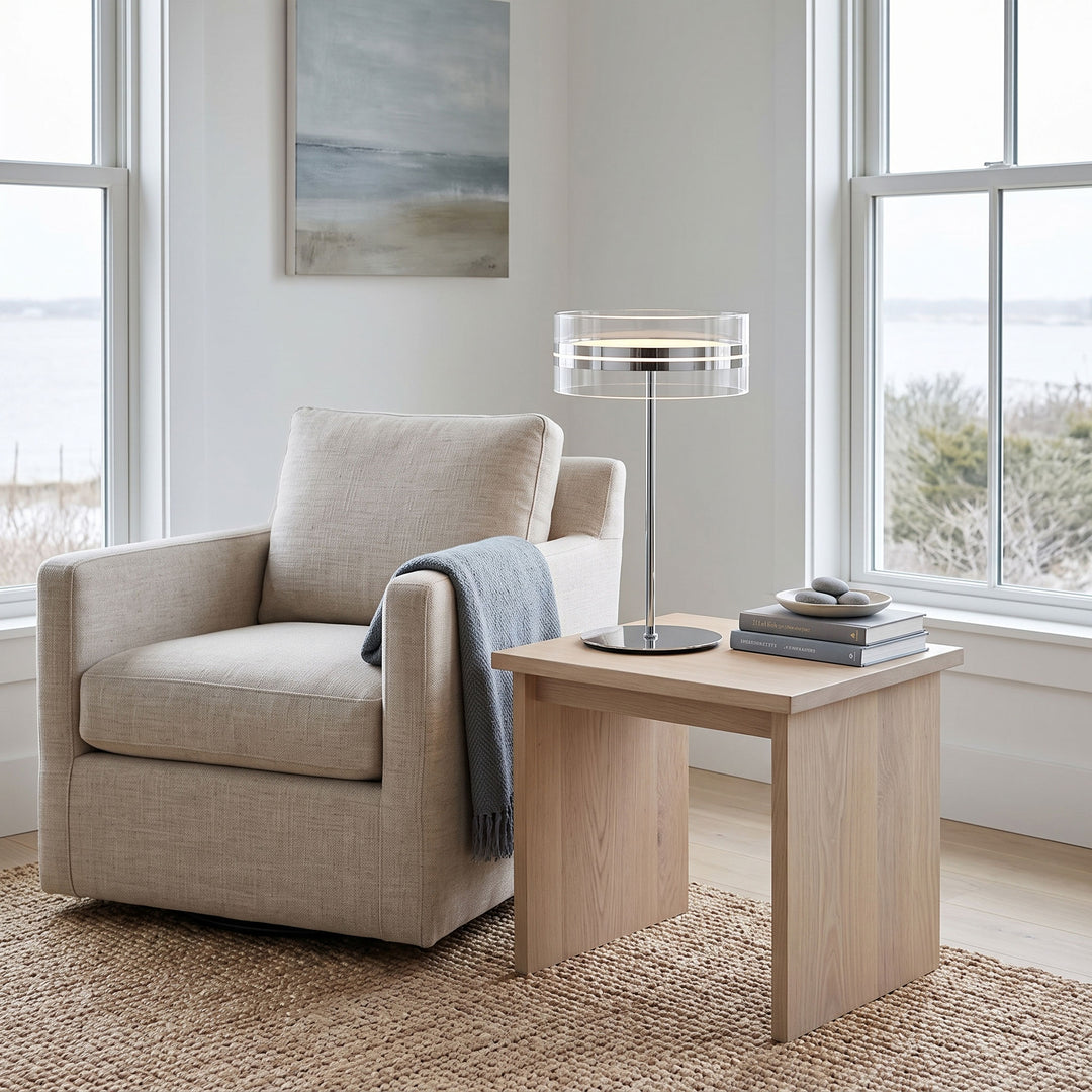 Impex Florina Chrome Table Lamp