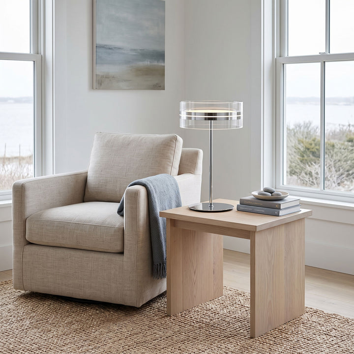 Impex Florina Chrome Table Lamp
