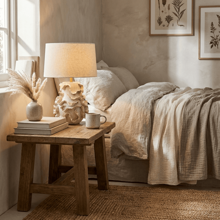 Increspa Ruffled Ceramic Table Lamp - Vakkerlight