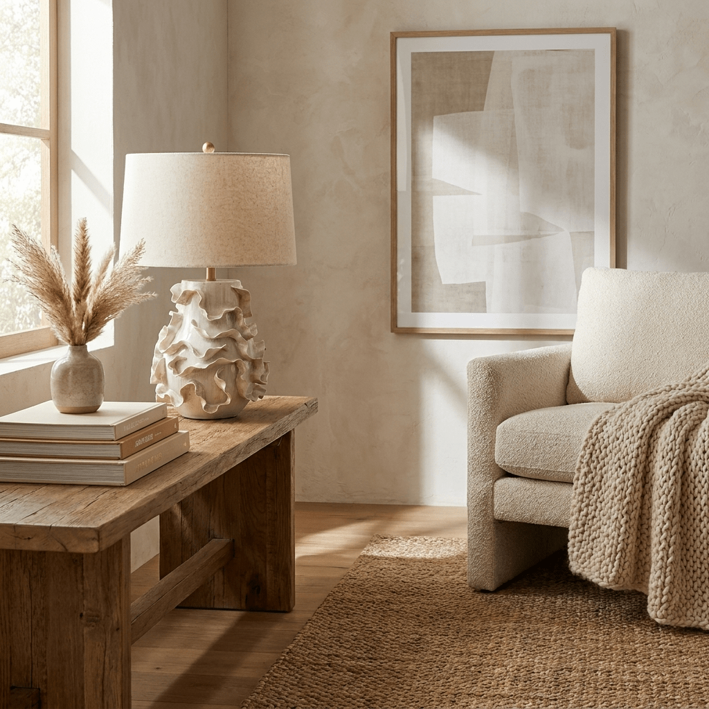 Increspa Ruffled Ceramic Table Lamp - Vakkerlight
