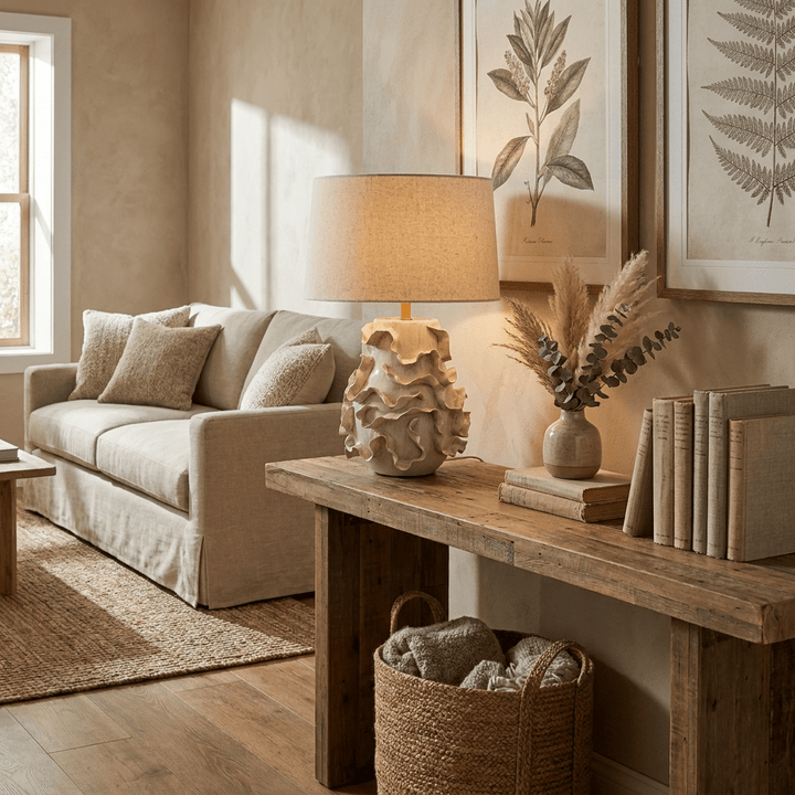 Increspa Ruffled Ceramic Table Lamp - Vakkerlight