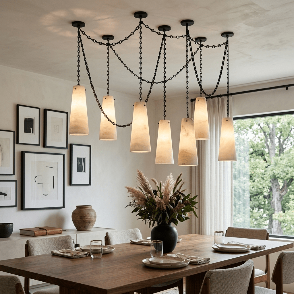 Industrial Cascade Chain Chandelier - Vakkerlight