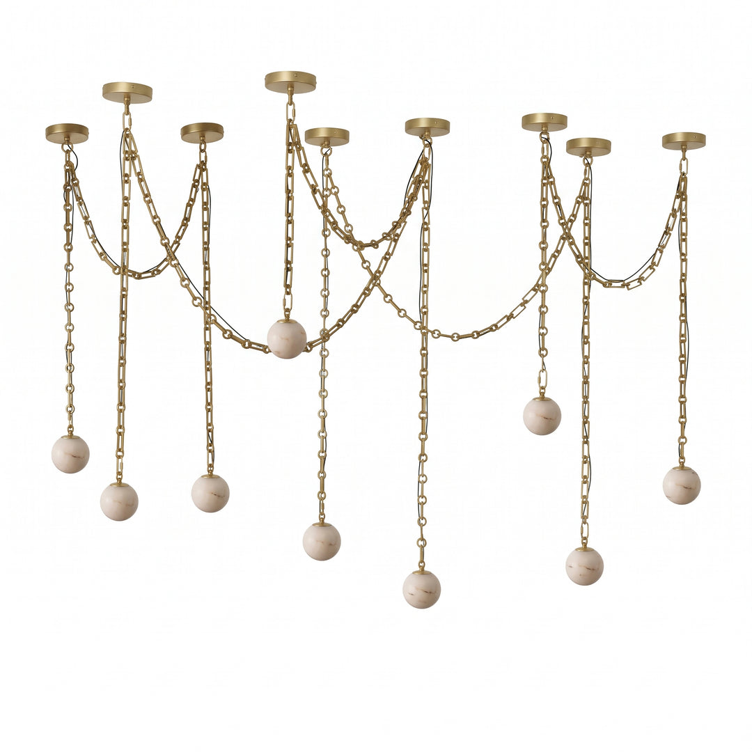 ثريا Industrial Alabaster Orb Chain