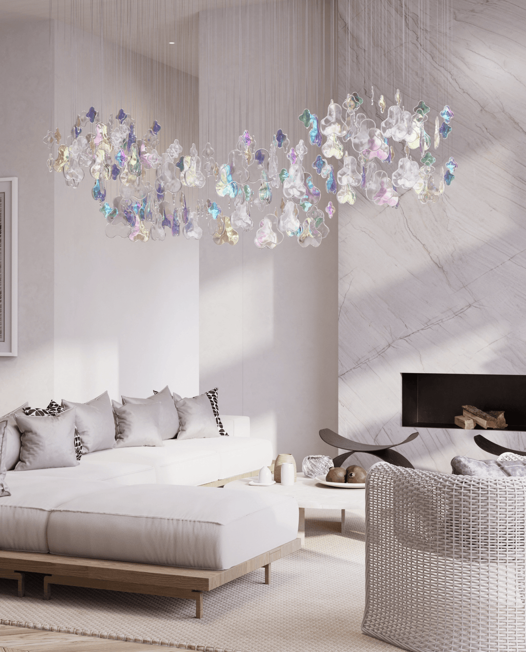 Iris Iridescent Blossom Chandelier - Vakkerlight