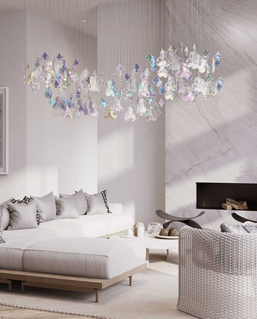 Iris Iridescent Blossom Chandelier - Vakkerlight