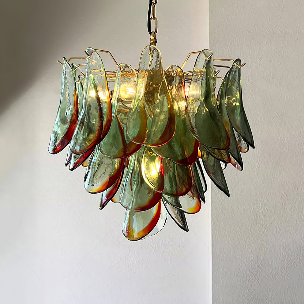 Emerald Flame Murano Glass Chandelier - Vakkerlight