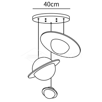Jupiter Ring Hanglamp — Maattekeningen 3