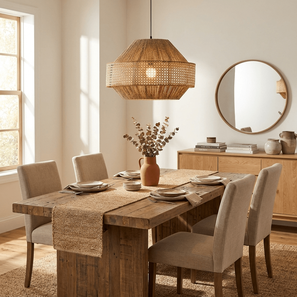 Jute Rattan Woven Pendant Lamp - Vakkerlight