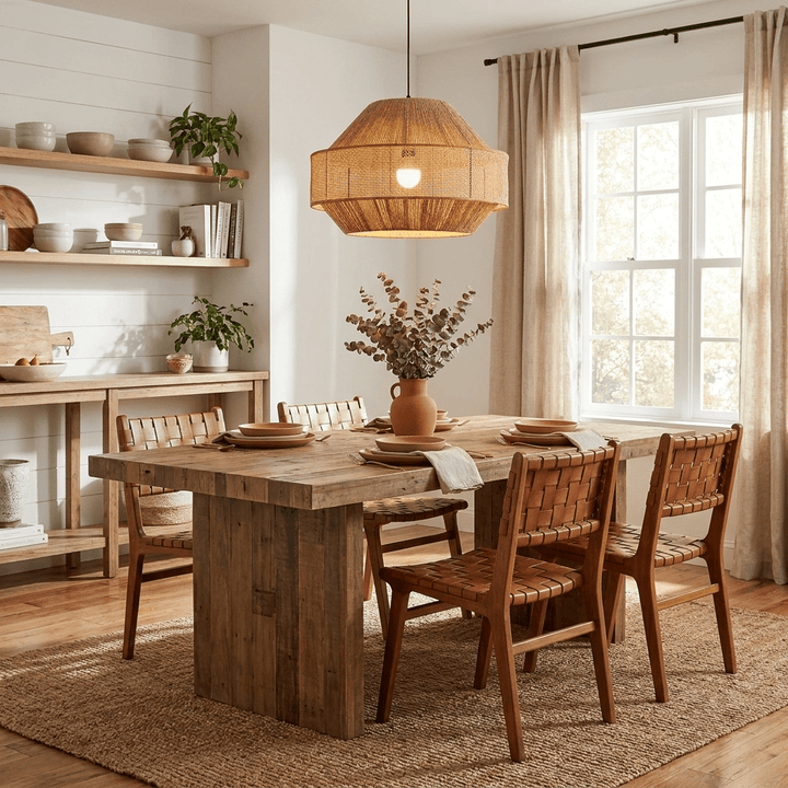Jute Rattan Woven Pendant Lamp - Vakkerlight