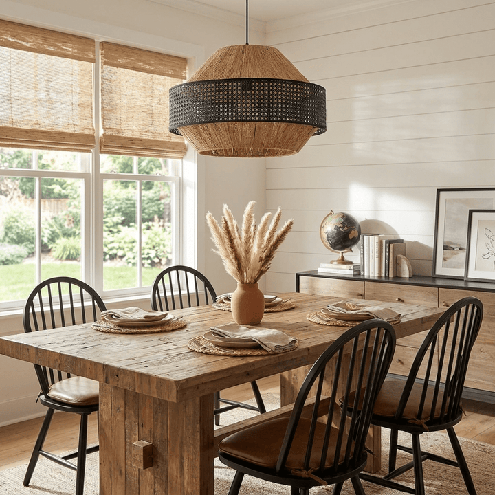 Jute Rattan Woven Pendant Lamp - Vakkerlight