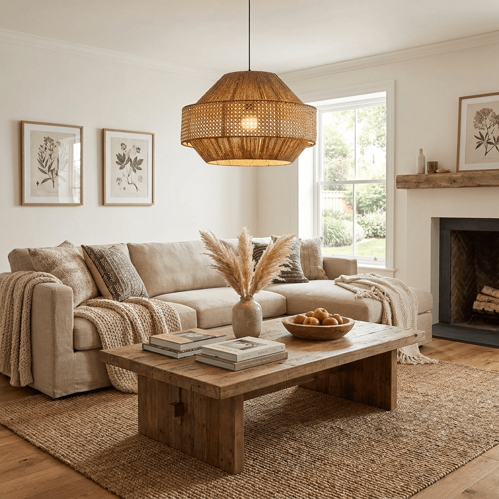 Jute Rattan Woven Pendant Lamp - Vakkerlight